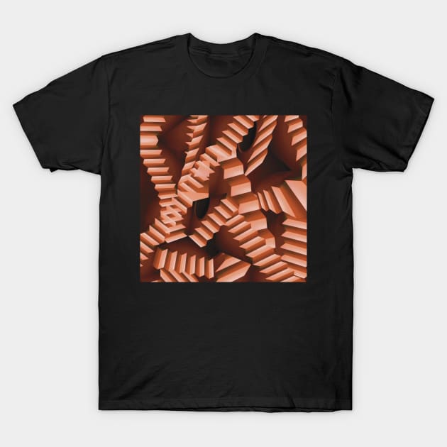 Liminal Stairs Orange T-Shirt by IgorAndMore